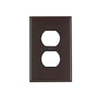 1-Gang Midway Duplex Outlet Nylon Wall Plate, Brown
