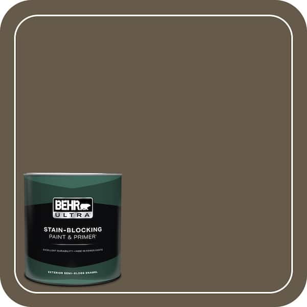 BEHR ULTRA 1 qt. #740D-7 Frontier Shadow Semi-Gloss Enamel Exterior Paint & Primer