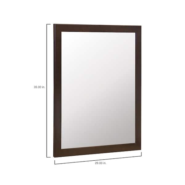 Kinghurst 29 in. W x 35 in. H Single Framed Vanity Mirror in White
