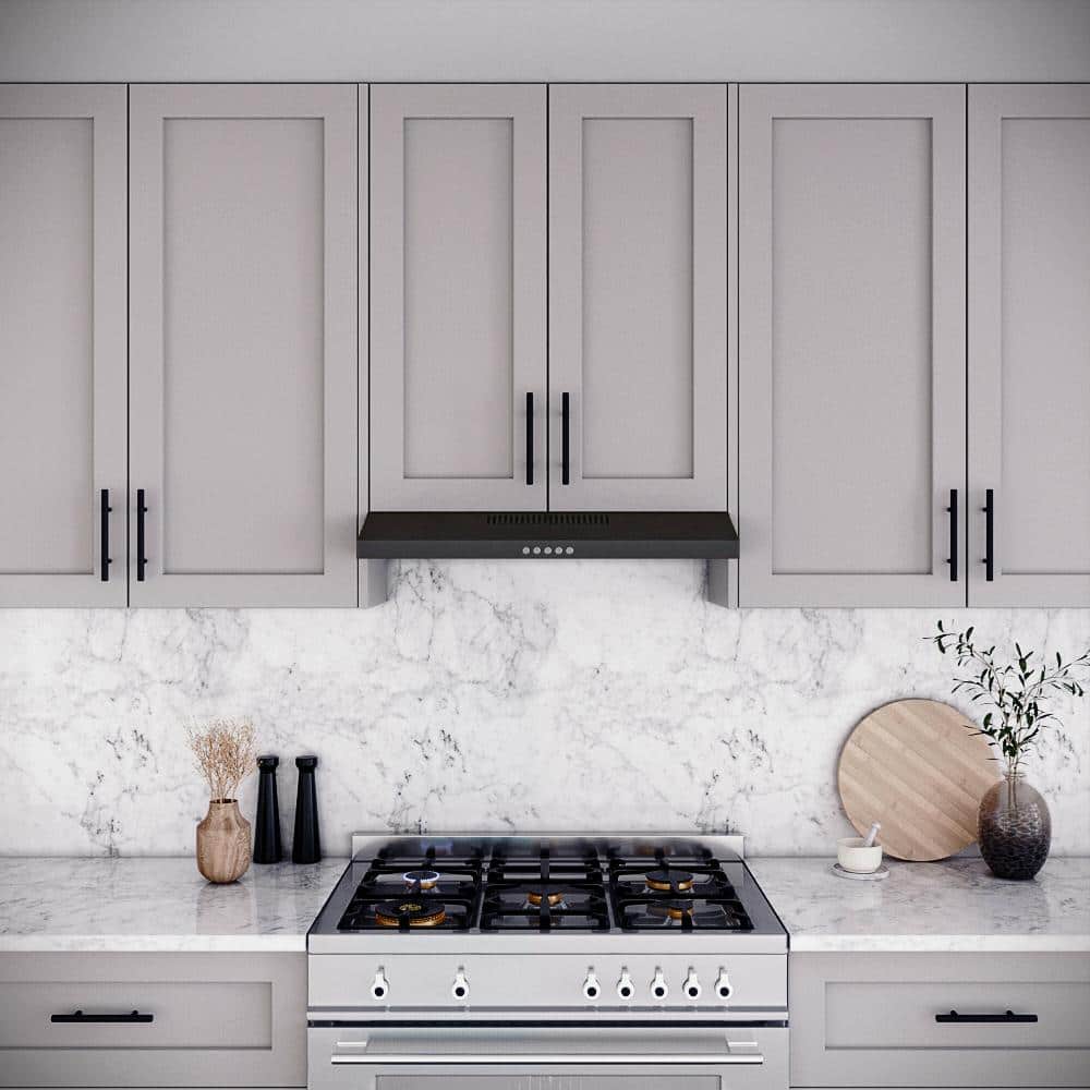Streamline 30" Black Stainless Steel Under Cabinet Range Hood with LED Light