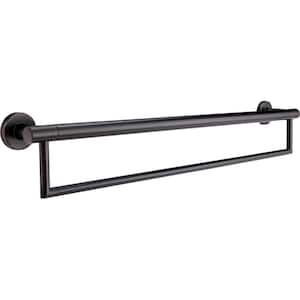 Decor Assist Contemporary 24 in. Towel Bar with Assist Bar in Venetian Bronze
