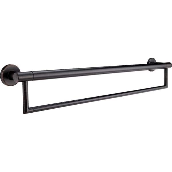 Delta Decor Assist Contemporary 24 in. Towel Bar with Assist Bar in Venetian Bronze