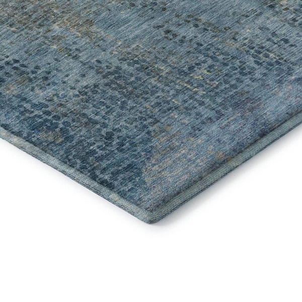 Mayfield Premium Machine Washable Abstract AMF2088 Blue 9 ft. x 12 ft. Area Rug