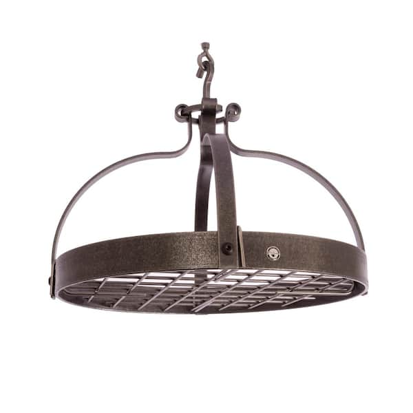 Enclume Hammered Steel Dutch Crown Pot Rack with Grid