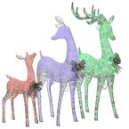 60 in., 52 in. and 36 in. Mesh Fabric Deer Family Assortment