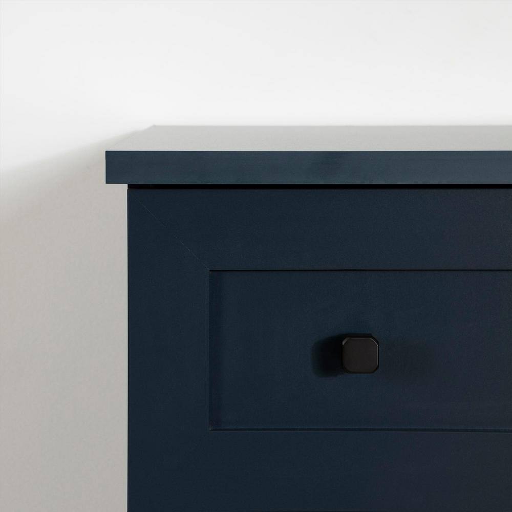 Navy Blue Farmhouse 6-Drawer Double Dresser