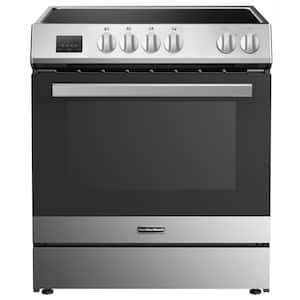 30 in. 4-Elements Slide-In Induction Range in Stainless Steel with Dual Elements