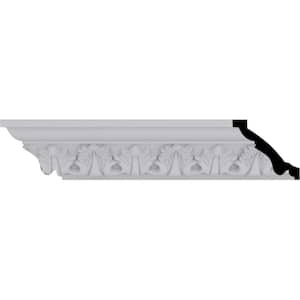 3-1/2 in. x 3-1/8 in. x 94-1/2 in. Polyurethane Legacy Acanthus Leaf Crown Moulding