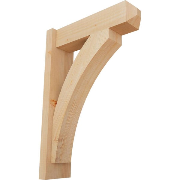 Ekena Millwork 6 in. x 26 in. x 18 in. Douglas Fir Thorton Craftsman Smooth Outlooker