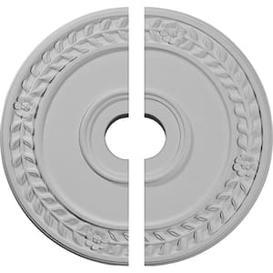21-1/8 in. x 3-5/8 in. x 7/8 in. Wreath Urethane Ceiling Medallion, 2-Piece (Fits Canopies up to 6 in.)