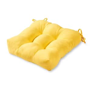 Solid Sunbeam Square Tufted Outdoor Seat Cushion