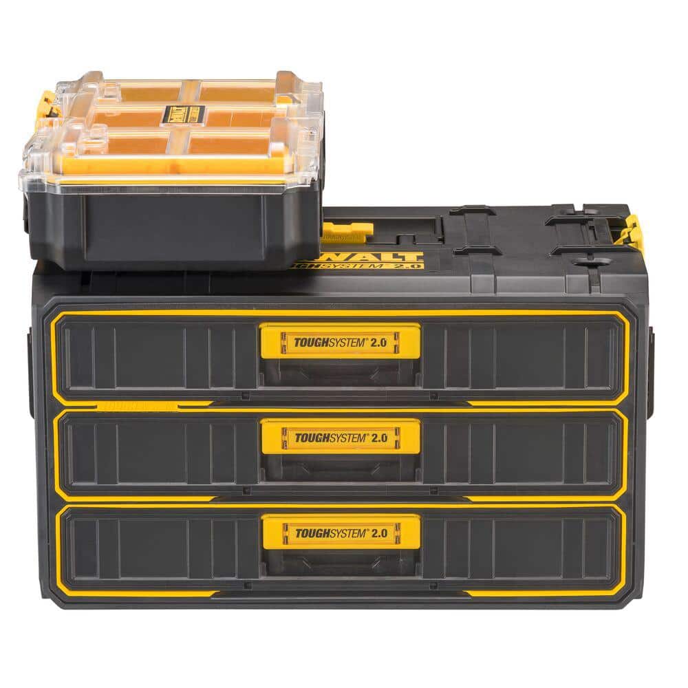 Black and Yellow Plastic 3-Drawer Tool Organizer