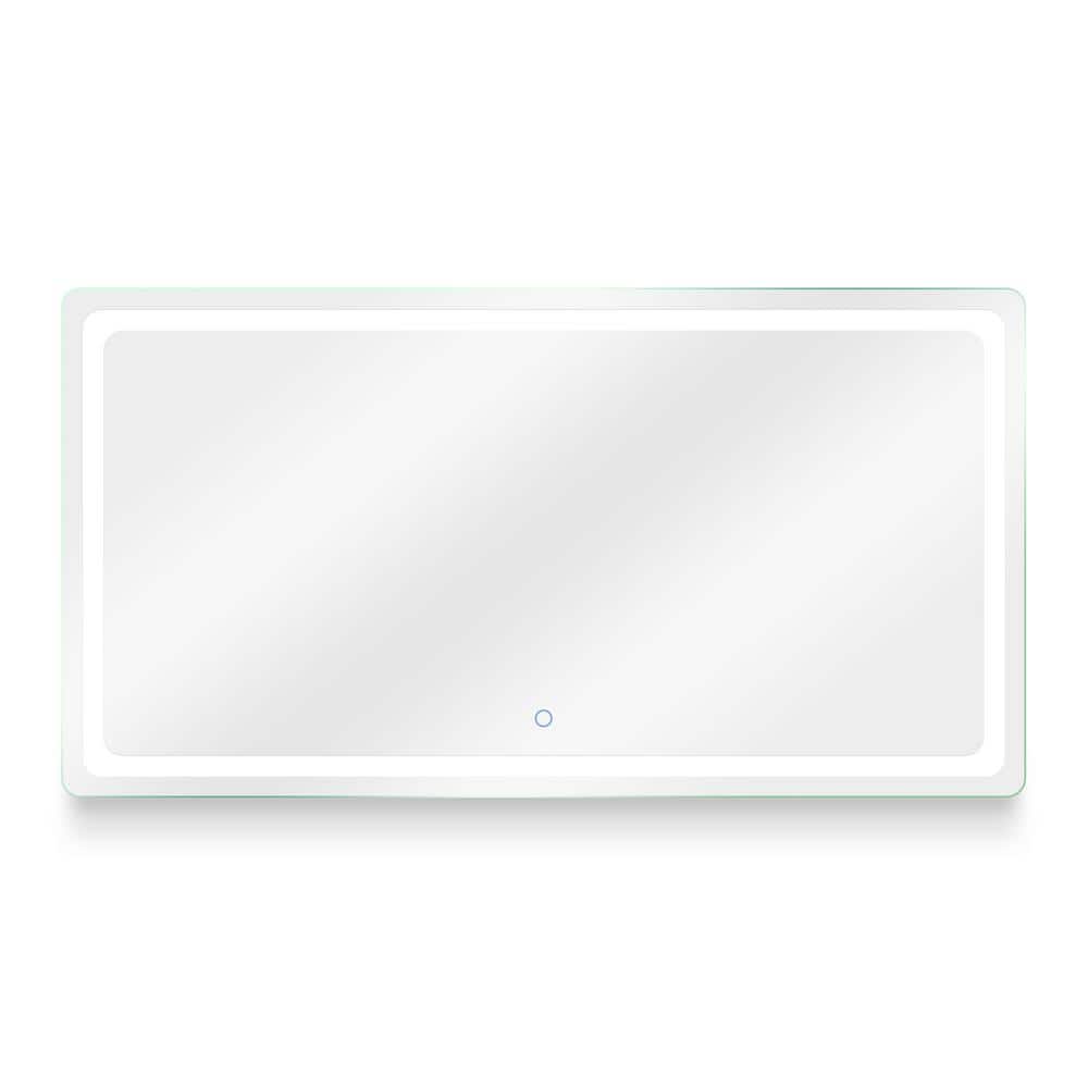 Egret 72 in. W x 38 in. H Frameless Rectangular LED Light Bathroom Vanity M