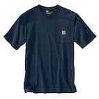 Men's Regular XXXX Large Navy Cotton Short-Sleeve T-Shirt