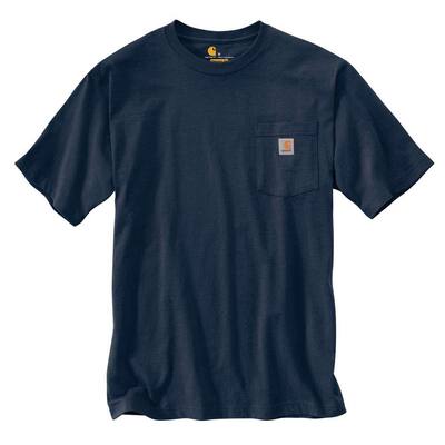 Men's Tall X-Large Navy Cotton Short-Sleeve T-Shirt