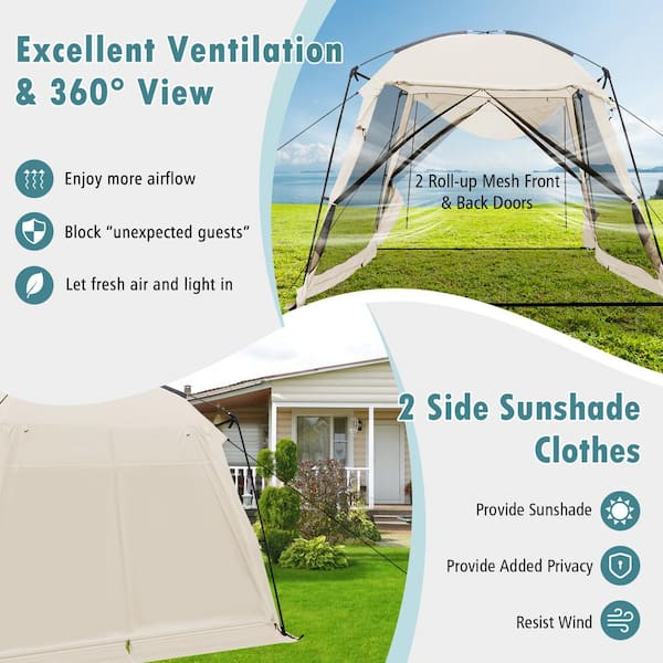 ANGELES HOME 6-Person Screened Canopy Tent with Vestibule