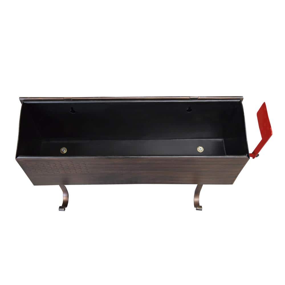 Copper Steel Wall Mounted Mailbox with Newspaper Hangers