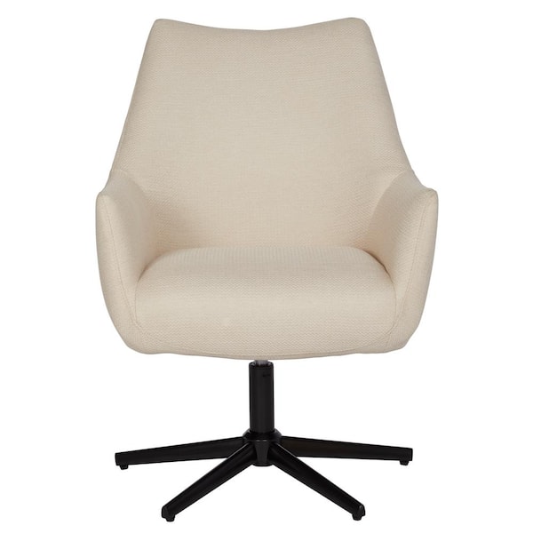 Handy Living Gunnison Tan Textured Weave Swivel Arm Chair