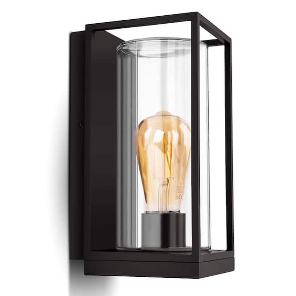 LUTEC 1-Light Bronze Outdoor Sconce Wall Mount Light