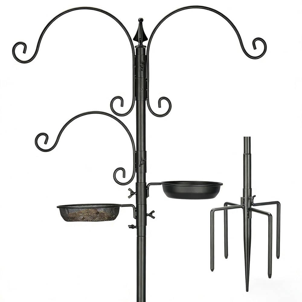 85 in. Metal Bird Feeder Pole with 5 Prong Base, Black price history on PriceWatchPro