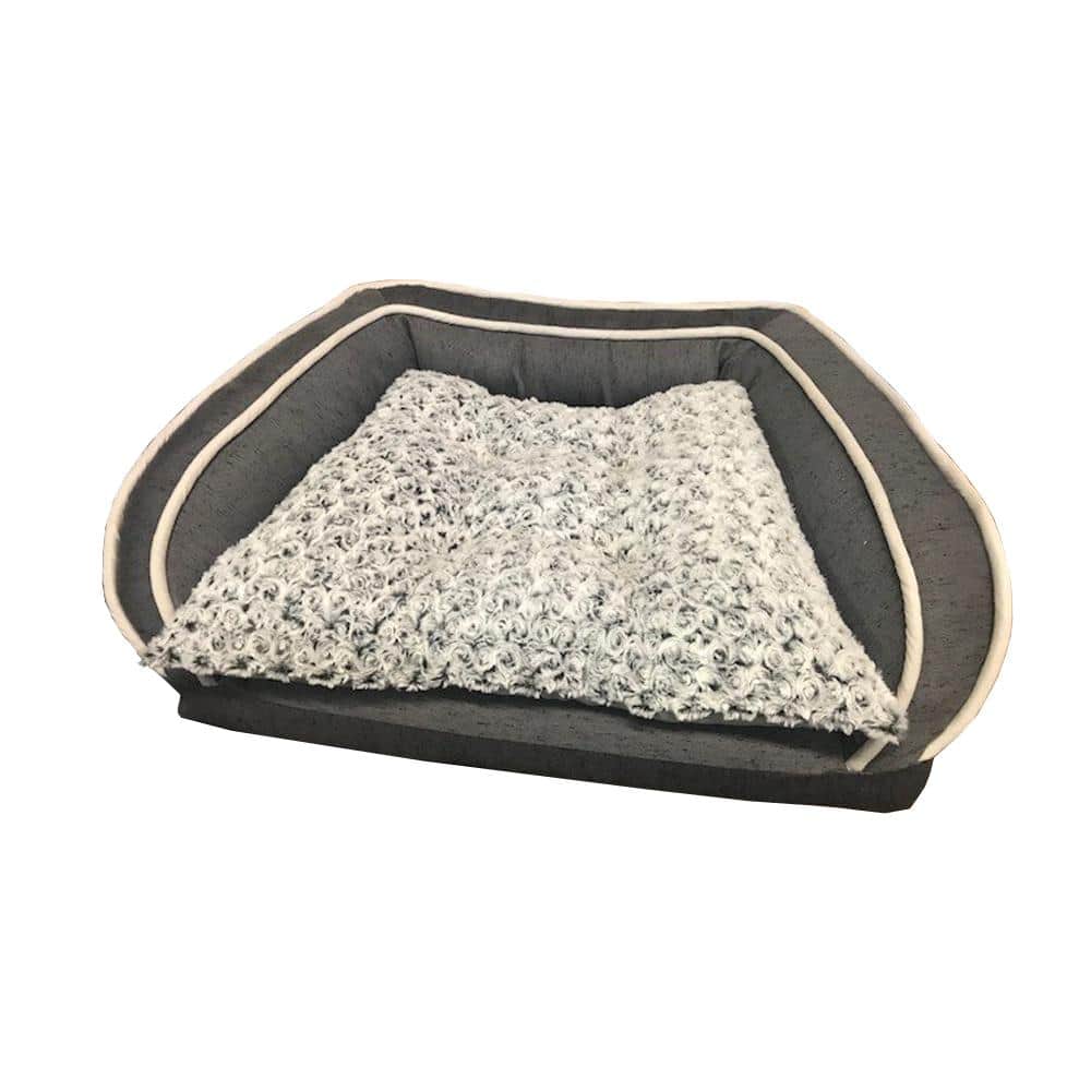 Dog Sofa Bed with Cushion in Gray