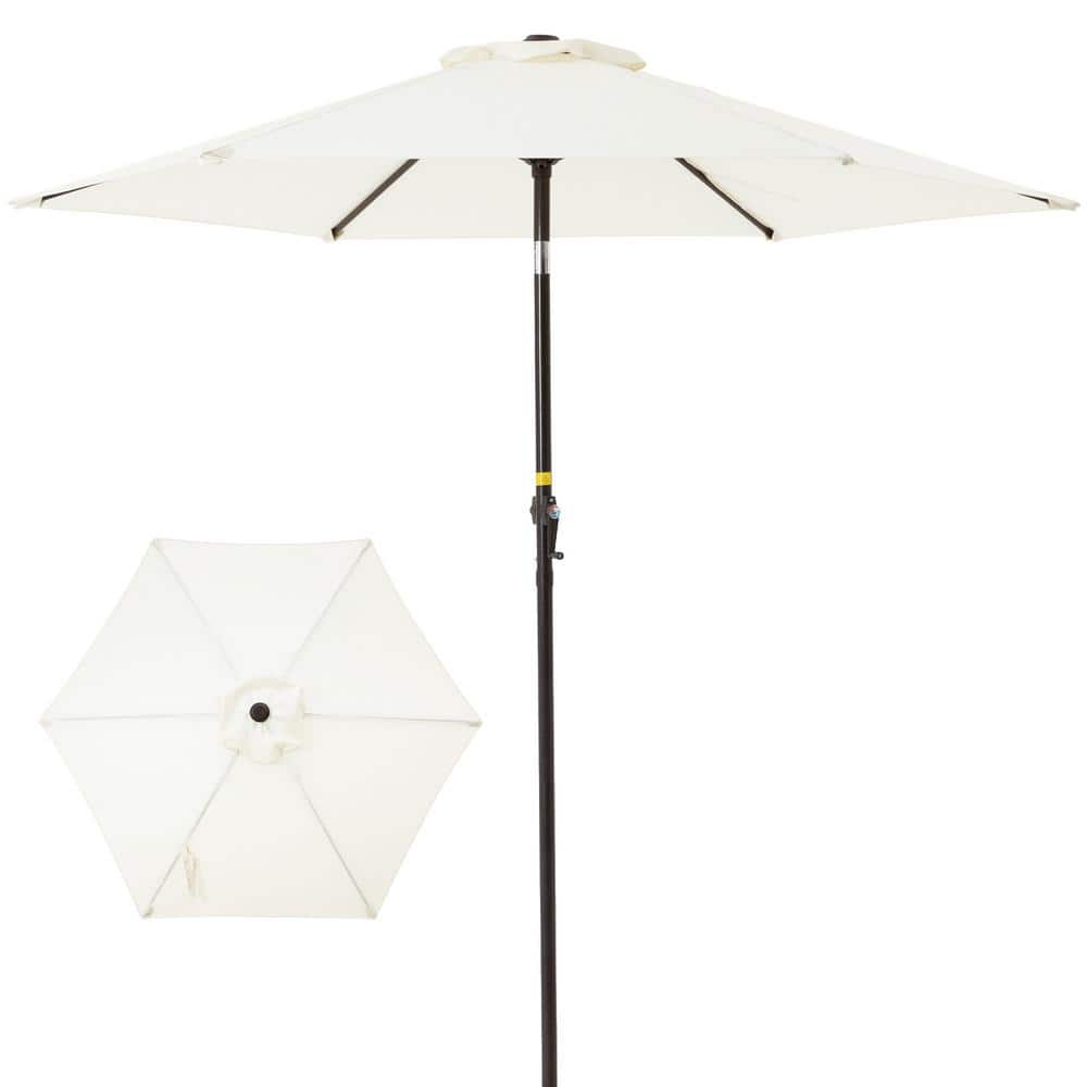 Flynama 7.5 FT Patio Umbrella Outdoor Table Market Umbrella with Push ...