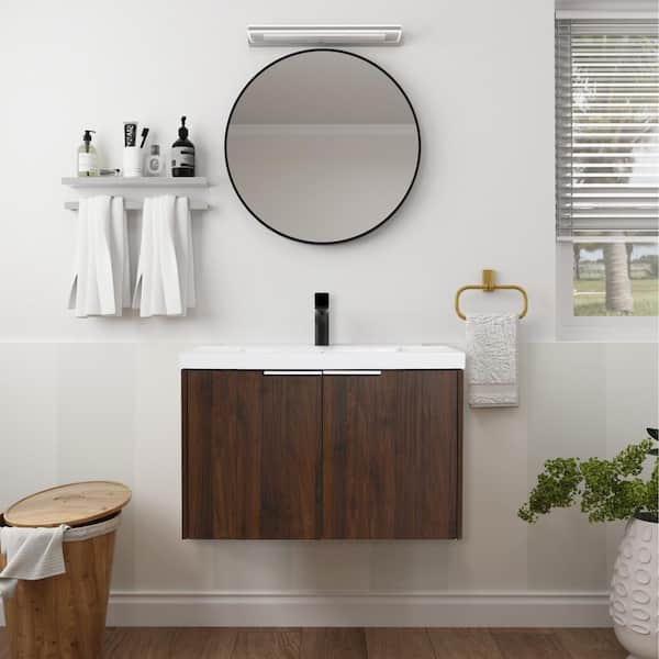 FUNKOL 30 in. W Simplicity Modern Float Mounting Bathroom Vanity