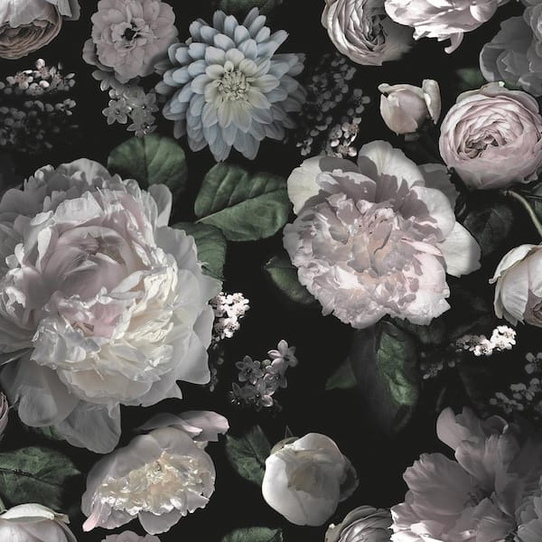 Tempaper Moody Floral Peel and Stick Wallpaper Sample