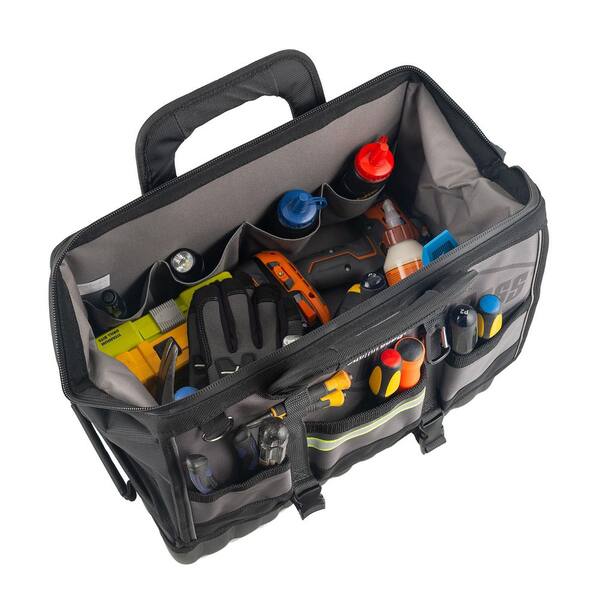 BUCKET BOSS 18 in. High Visibility Pro Drop-Bottom Heavy Duty Tool