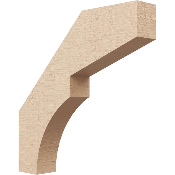 Ekena Millwork 3 in. x 18 in. x 18 in. Monterey Rough Cedar Woodgrain Timberthane Polyurethane Knee Brace, Primed