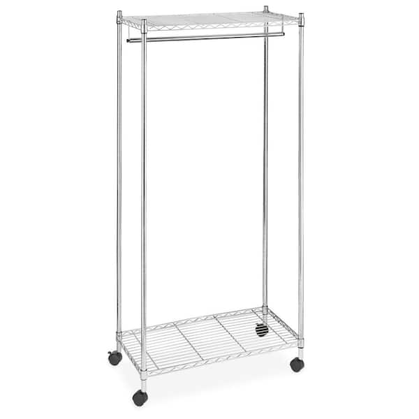 Whitmor Chrome Steel Clothes Rack 36 in. W x 70.25 in. H 605890