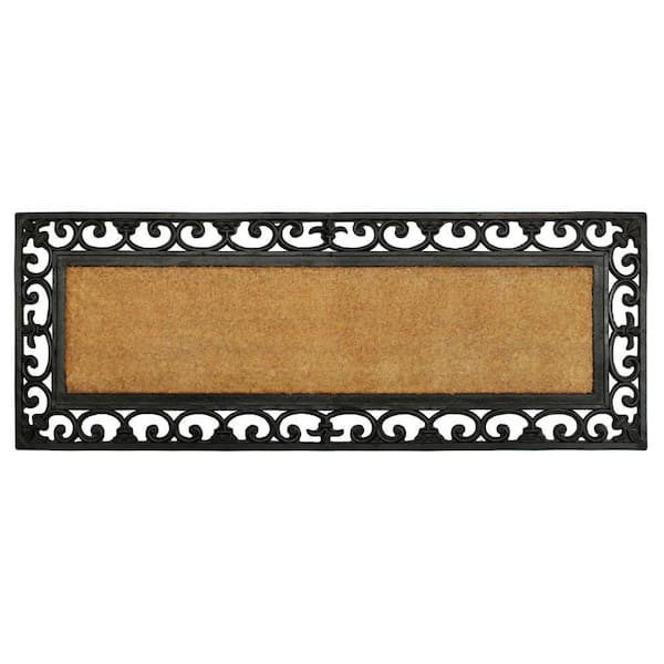 Unbranded Irongate Natural 18 in. x 48 in. Rubber and Coir Non-Slip Outdoor Door Mat