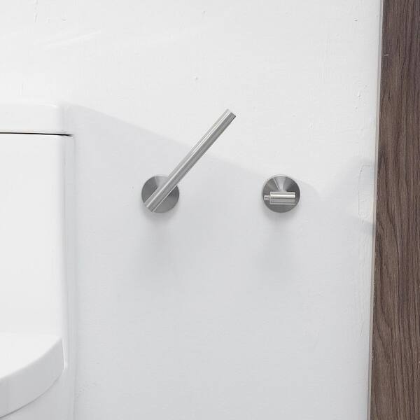 Nvzi Brushed Nickel Recessed Toilet Paper Holder - Includes Rear Mounting  Bracket