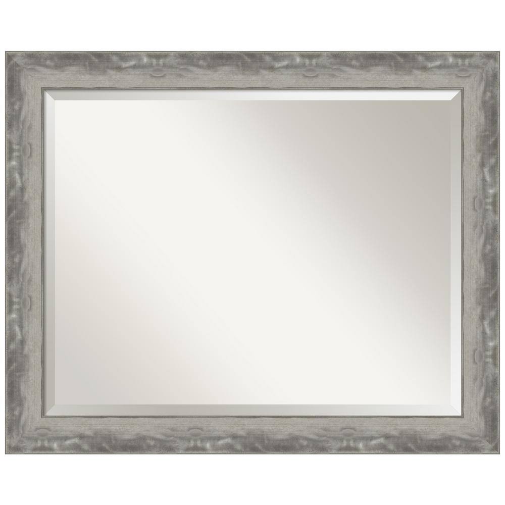 Waveline Silver Full-Length Rectangular Bathroom Mirror