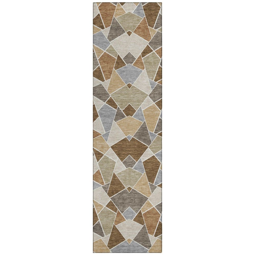 Chantille Machine Washable Indoor/Outdoor Abstract ACN2504 Chocolate 2 ft. x 7 ft. Runner Rug price history on PriceWatchPro
