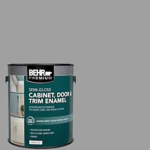 1 gal. #PPU26-06 Elemental Gray Semi-Gloss Enamel Interior/Exterior Cabinet, Door & Trim Paint