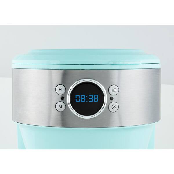  Nostalgia RCOF120AQ Retro 12-Cup Programmable Coffee Maker –  Aqua Blue: Home & Kitchen