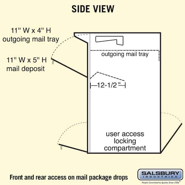 4300 Series Mail Package Drop in Black 4300 Series Mail Package Drop in Black