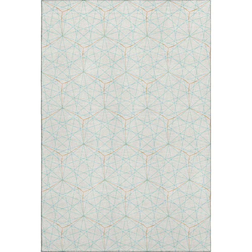 Mayfield Premium Machine Washable Abstract AMF987 White 10 ft. x 14 ft. Area Rug price history on PriceWatchPro