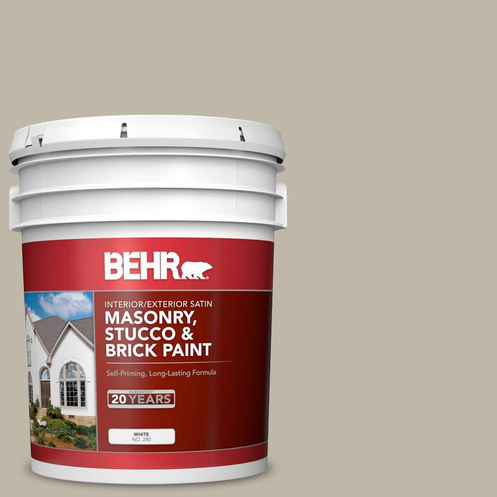 BEHR 5 gal. BXC19 Historical Ruins Satin Interior/Exterior Masonry, Stucco and Brick Paint