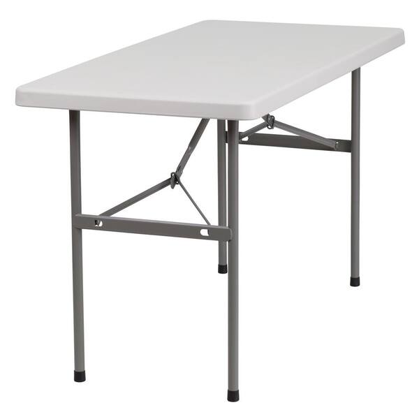 48 In White Plastic Tabletop Metal, 48 Folding Table White
