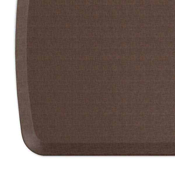 Elite Linen Truffle 20 in. x 72 in. Comfort Kitchen Mat