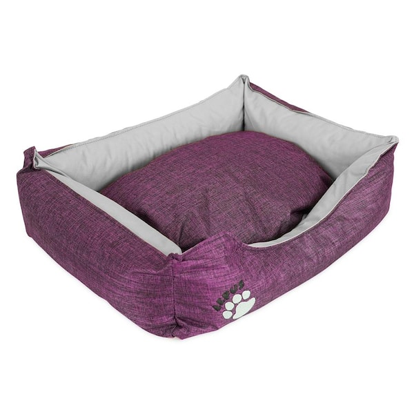 SUSSEXHOME Purple Outdoor Dog Bed for Medium Dogs - Durable Waterproof Sofa Dog Bed with Sides