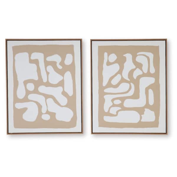 Waldett 2 Piece Framed Abstract Art Print 30 in. x 24 in.