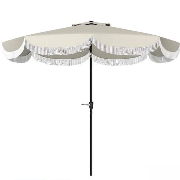 8.8 ft. Crank and Tilt Patio Umbrella with Vented Canopy, 8 Ribs for Stability and Wind Resistance