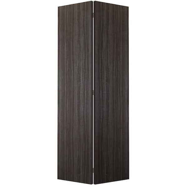 Paola 36 in. x 79.375 in. Solid Composite Core Gray Oak Finished Wood Bifold Door with Hardware