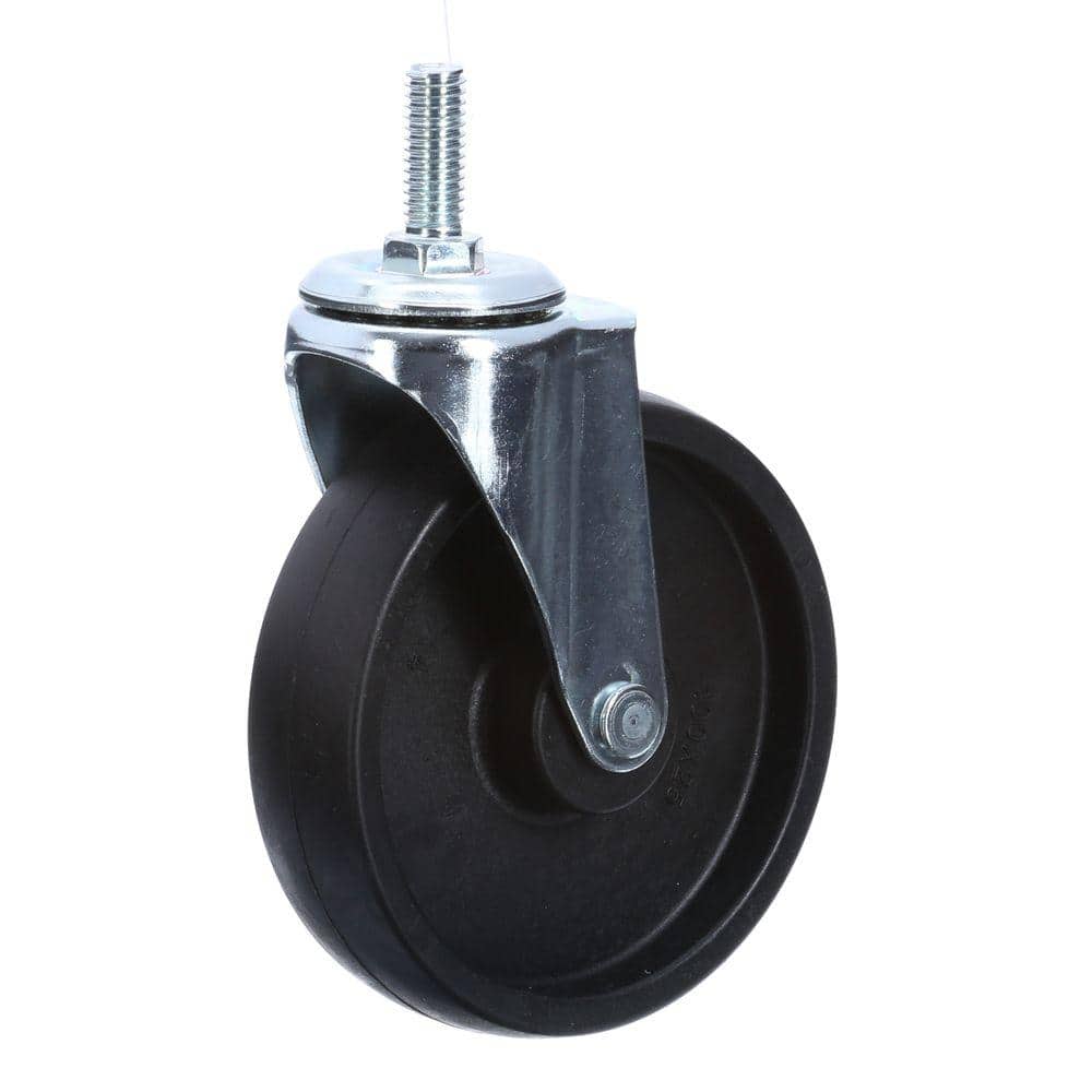 Heavy Duty 4-Inch Black and Silver Swivel Casters Set