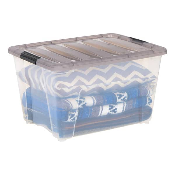54 Qt./13.5 Gal. Plastic Storage Box with Latching Lid, Clear
