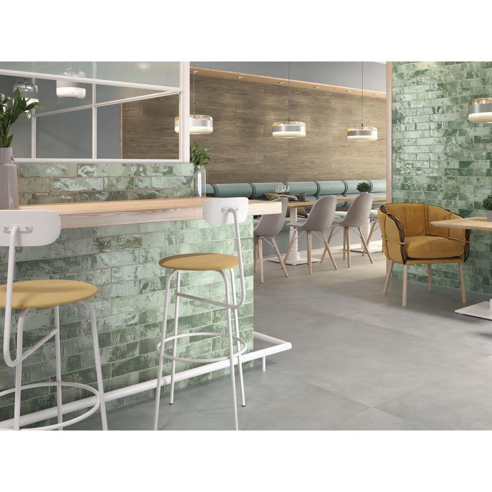 Viridian Green Glossy Ceramic Subway Wall Tile 3" x 12"