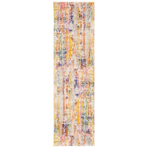 Madison Beige/Yellow 2 ft. x 8 ft. Abstract Gradient Runner Rug